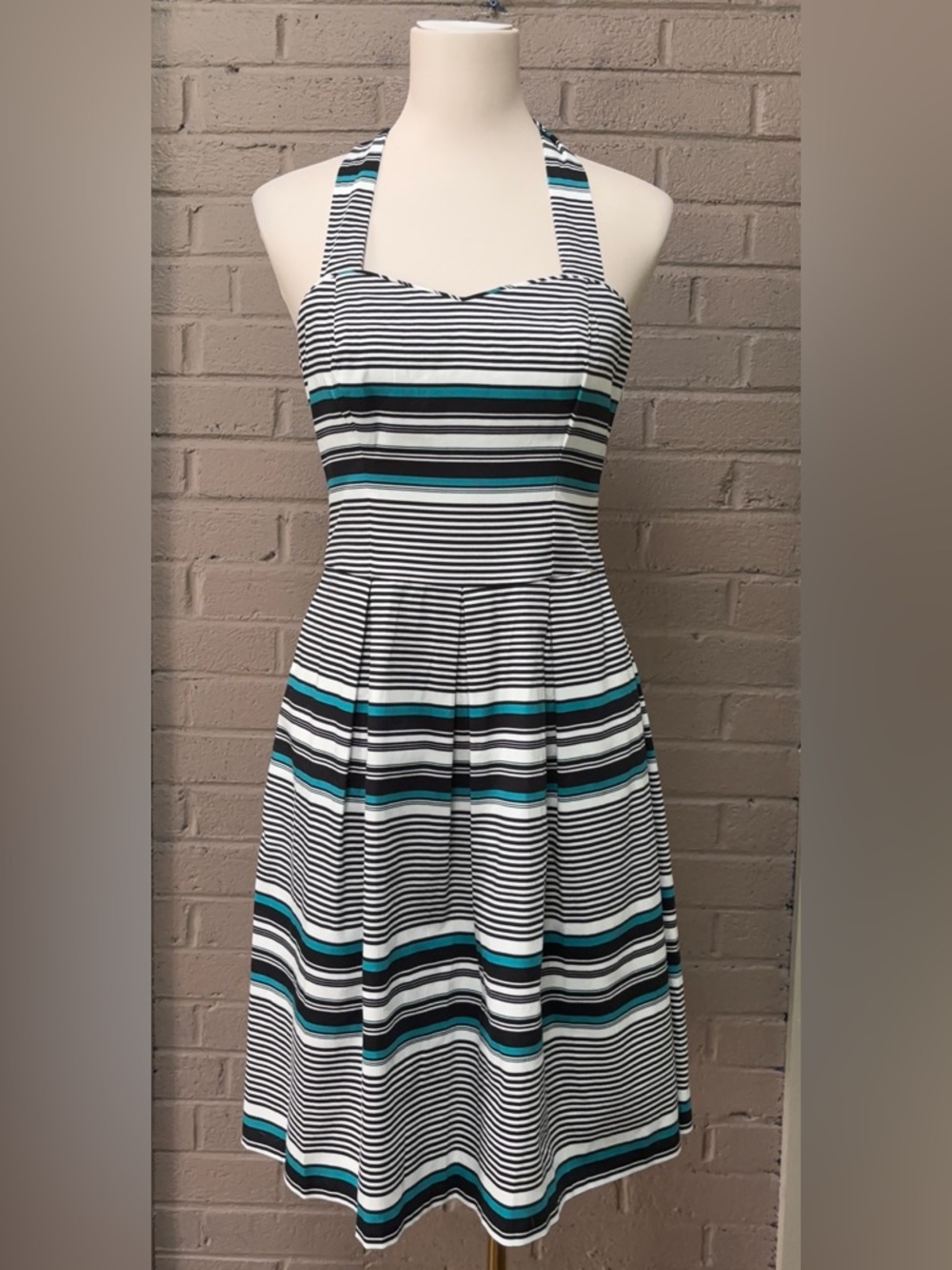 WHBM NWT striped halter dress 6